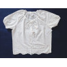 White Embroidered Peasant Top (Short Sleeve)