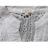 White Embroidered Sleeveless Top